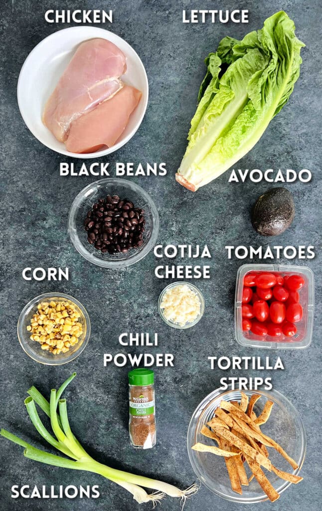 Ingredients for Southwest Chicken Salad