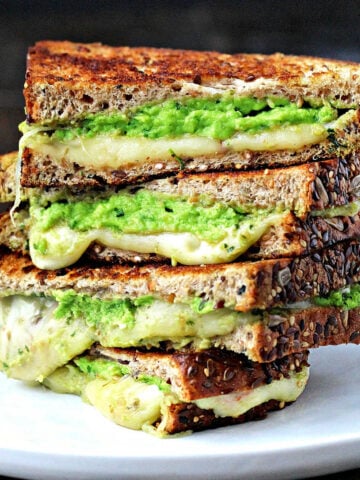 Stacked Avocado Grilled Cheese Sandwiches