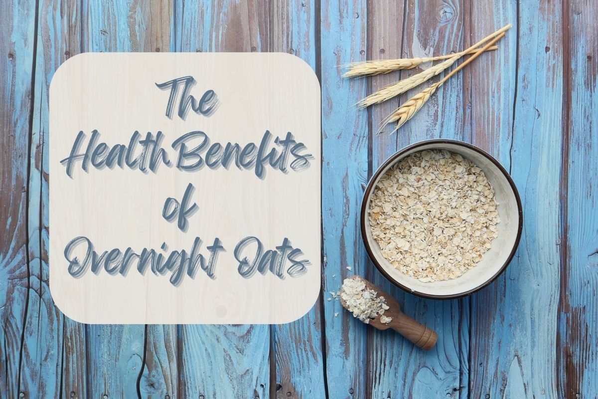 picture of old fashioned oats in a bowl on a blue background.
