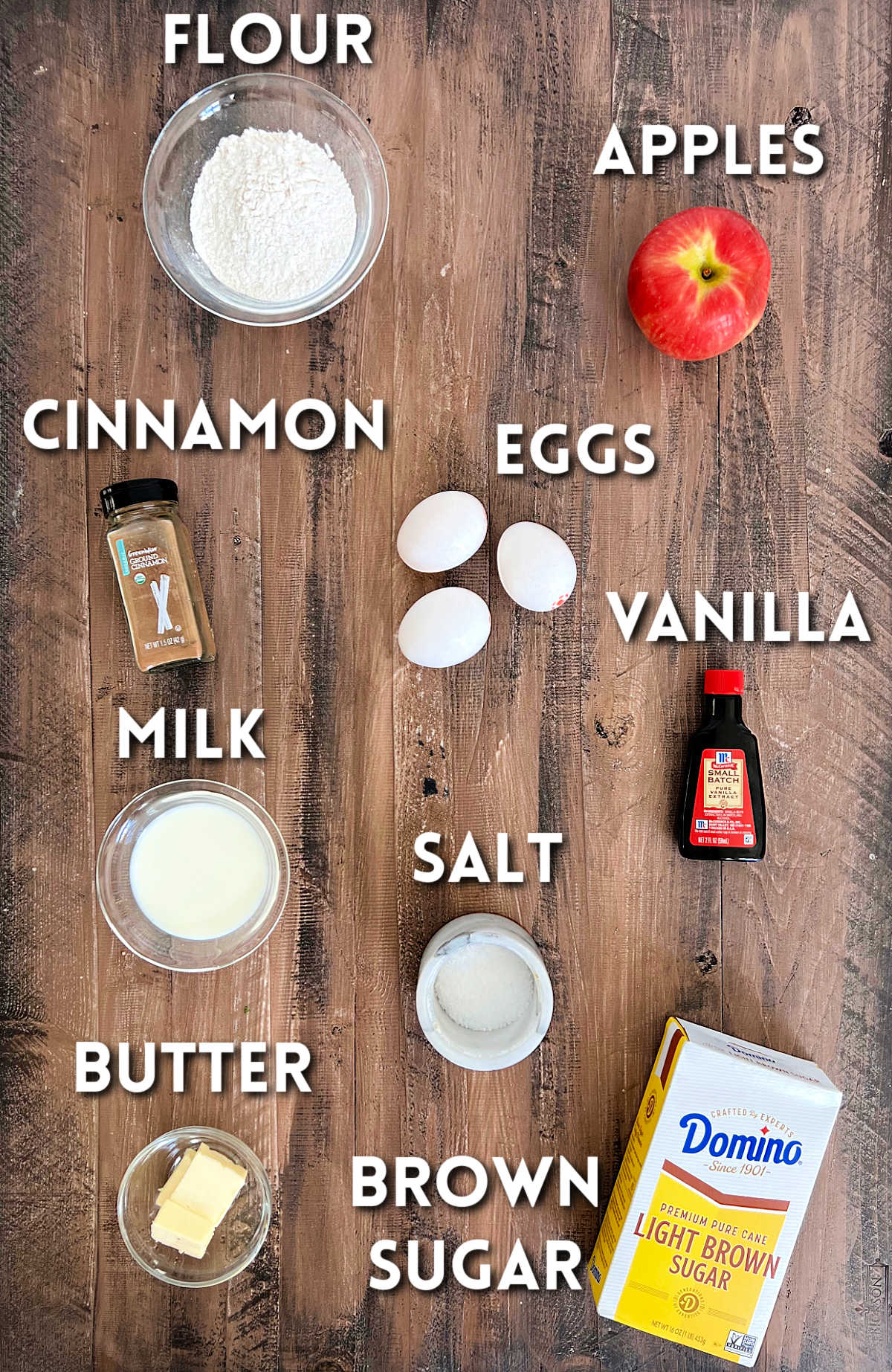 Ingredients for making an Apple Dutch Baby