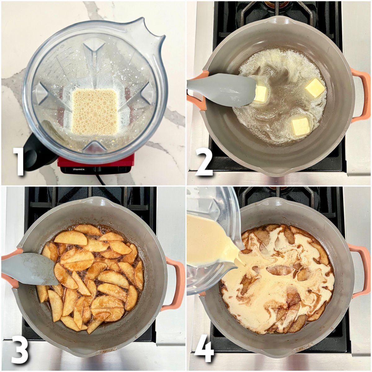 Steps for making an Apple Dutch Baby