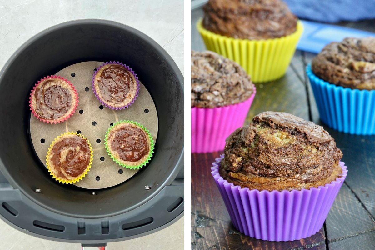 Nutella muffins in air fryer. 