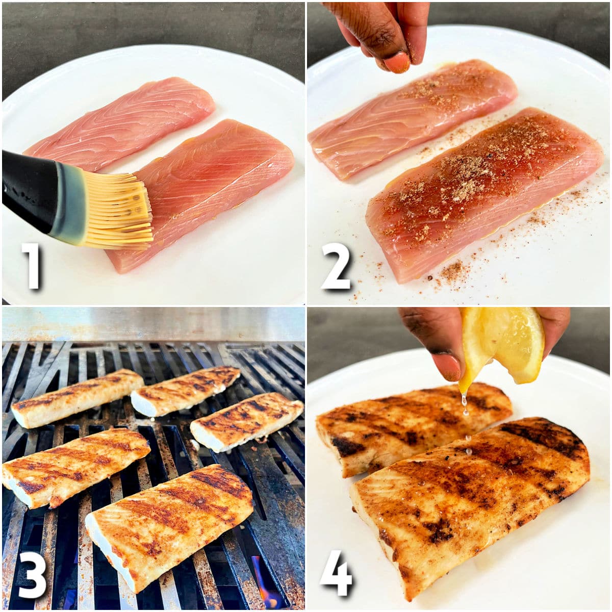Steps for making grilled mahi mahi.