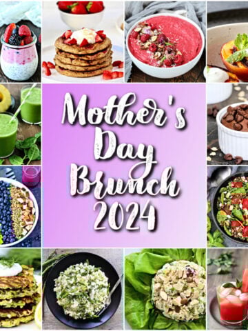Collage of "Mother's Day Brunch 2024" recipes.