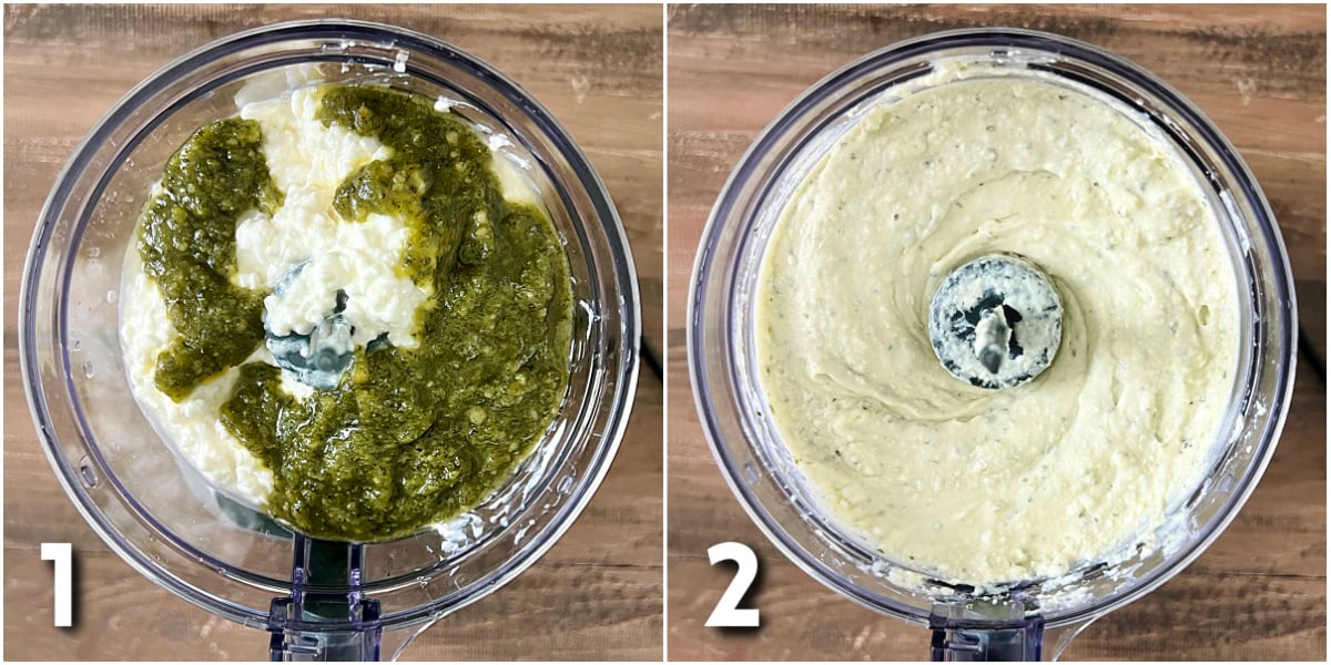 Steps for making 3-ingredient cottage cheese dip.