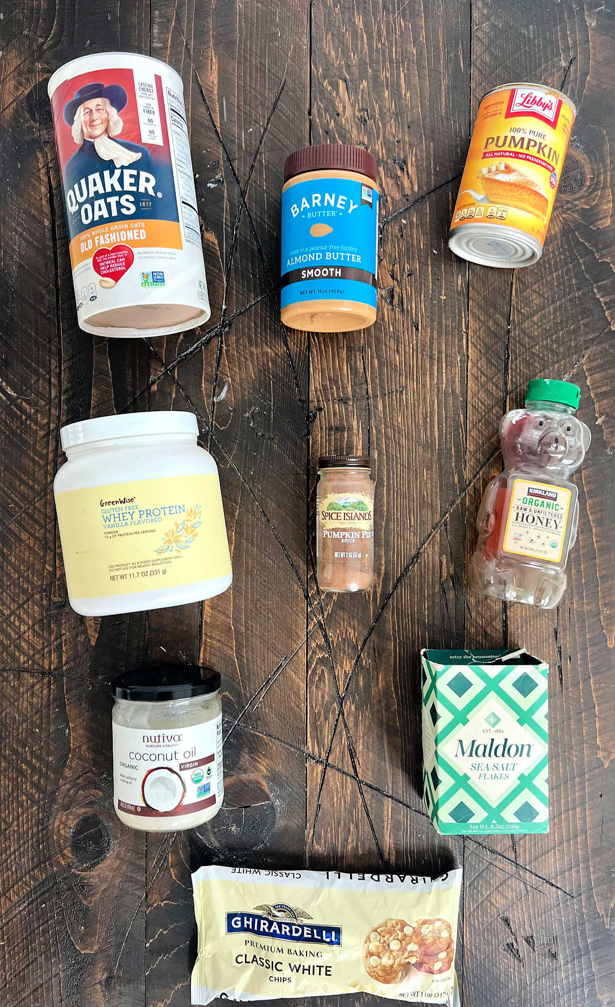 Ingredients for pumpkin protein balls.